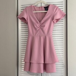 B Darlin Blush Pink Mini Dress